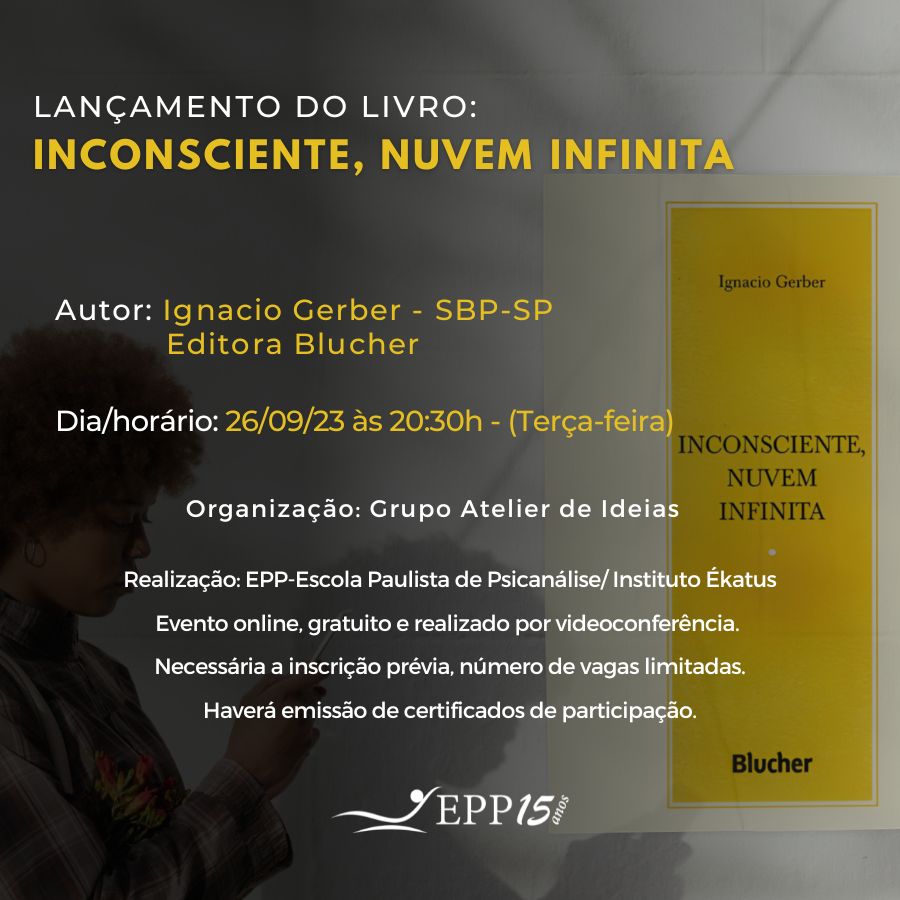 lancamentoIgnacio_banner4 Lançamento do Livro - Inconsciente, nuvem infinita com Ignacio Gerber - 26/09/2023 às 20:30hs