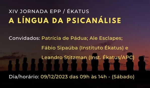 Linguapsicanalise_CAPA4 XV Jornada EPP/Ékatus - A Ficção da Psicanálise - 29/06/2024 às 09:00hs